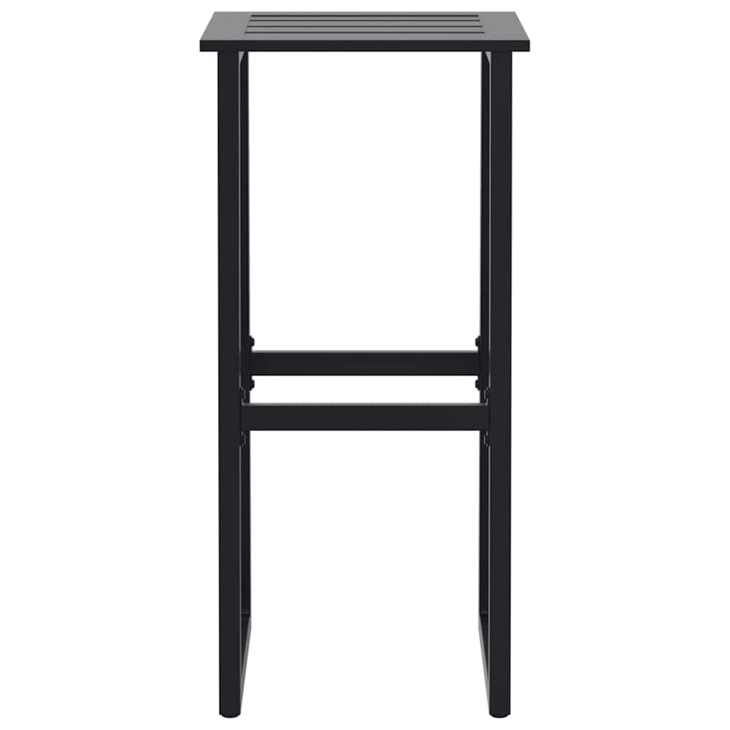 9 Piece Garden Bar Set Black Powder Coated Steel
