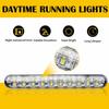2Pcs White Amber LED Running Daytime Driving DRL Signal Strip Light Fog Lamp 12V