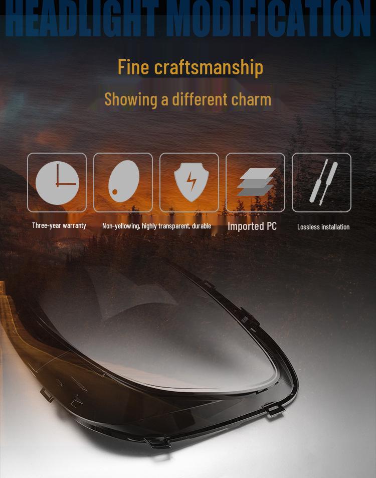 Headlight Lens Cover for 2021-2023 Mercedes-Benz E-Class W213 Coupe