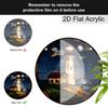 Acryl-Nachtleuchtturm am Meer Sonnenschutz, Fensterbehang im Buntglasstil für Liebhaber von Nautik und Ozean