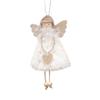 3-Pack Glam Style Angel Girl Fabric Christmas Tree Topper Pendants - Creative Holiday Decor for Home, Office, Party