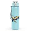 1PC Jumping Dolphin Sea Animal Silhouette Print 750ml Color Plastic Sports Water Bottle Leakproof Flip Straw Lid Suitable for Sports Office Home Use