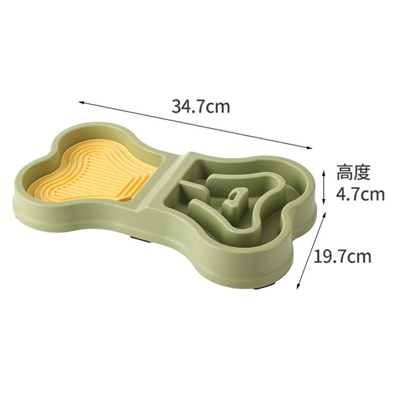 

Миска для медленного кормления питомца Собака Силиконовая лижущая пищевая подушка Миска для собаки Кошка Медленное кормление Лижущая миска для кошки Нескользящая и противоударная Миска для питомца Bones Slow Food Licking Double Bowl [Green]