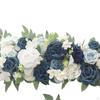 2 Pcs Artificial Floral Swag Centerpiece Wreath Hanging Garland Wedding Flowers for Garden Home