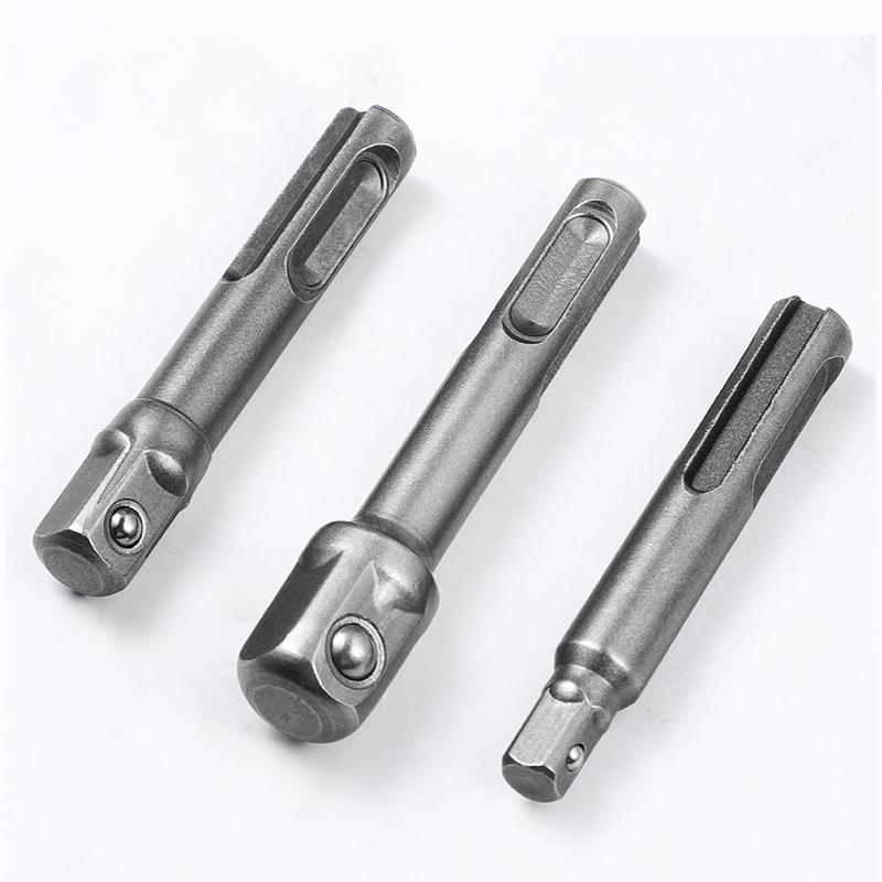 3PC Electric Screw Screwdriver Adapter Adapter Rod Screwdriver Square Head Hexagonal Socket Extension Rod Pneumatic Tool Set
