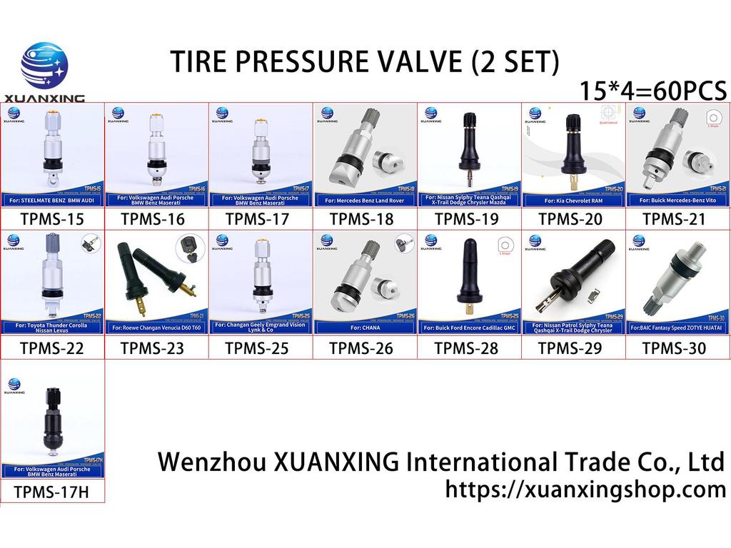 TPMS Tire Pressure Sensor & Valve Stem Set