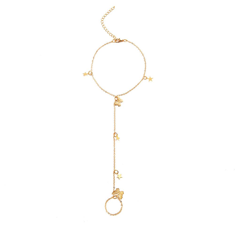 Women Alloy Anklet Fashion Boho Tassel Butterfly Pendant Anklet Foot Jewelry For Gifts