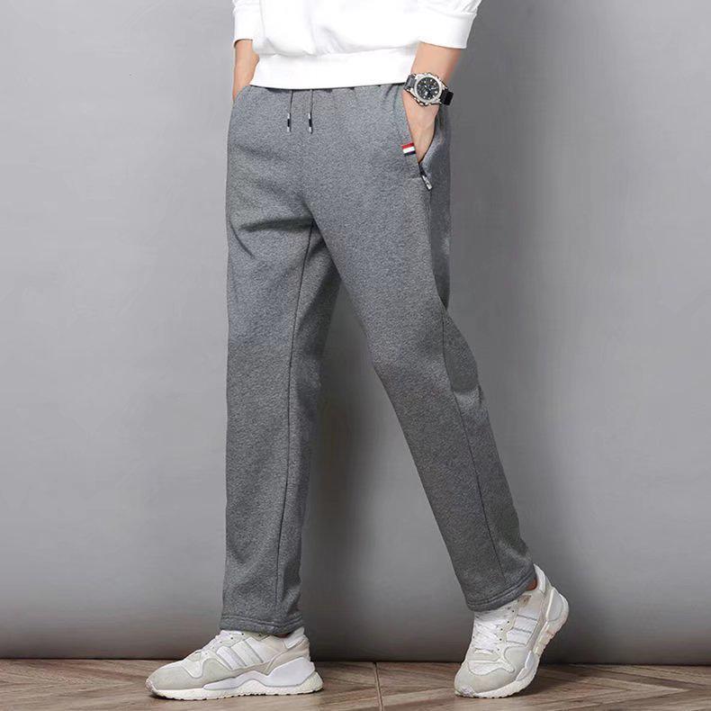 Men's Casual Thick Knit Cuffed Joggers for Fall and Winter