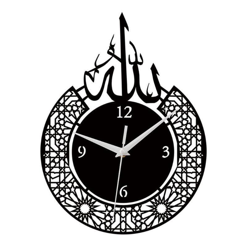 Islamic Eid Wall Clock Silent for Time Clocks for Home Kids Room Bedroom Office Cafe Decoration Hanging Silence Dropshipping