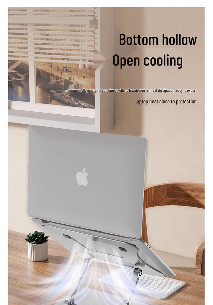 515 Laptop Stand: Adjustable 360° Rotating, Foldable & Lifting Cooling Base for Desktop Computers