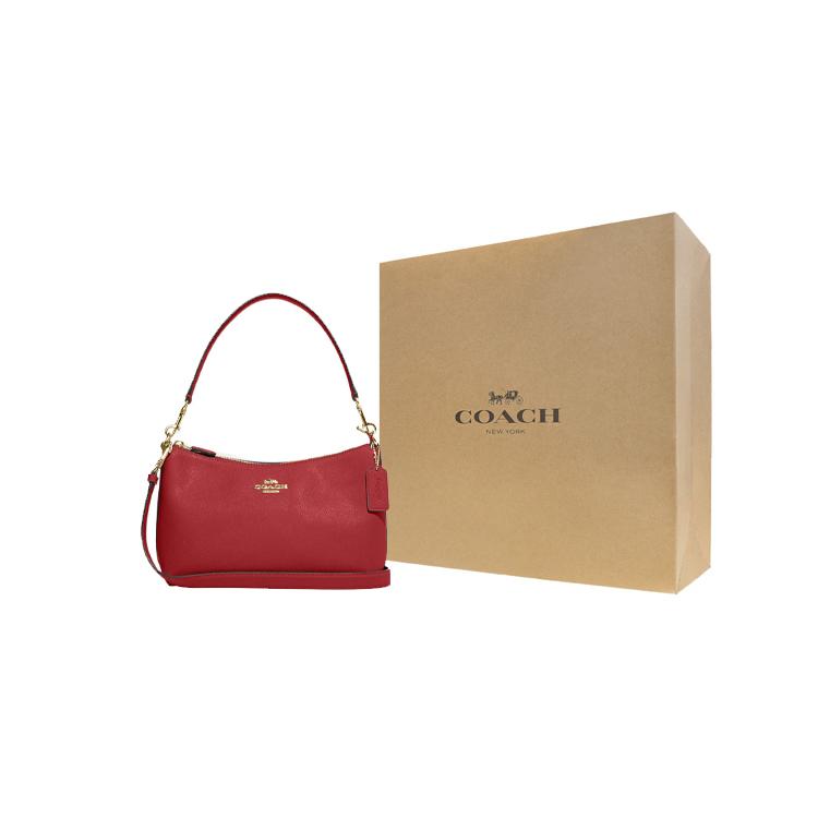 New COACH Cow Leather Portable Crossbody Bag, Shoulder Bag Medium Size Women's Red CE584-IMF8Q