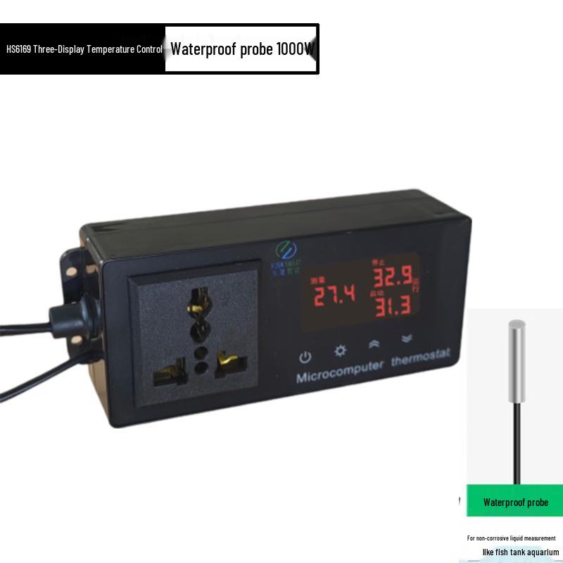 Intelligent Temperature Controller for Reptile Tanks: Ideal for Geckos, Bearded Dragons, Tortoises, and Fish Tanks with Heating Lamp and Pad Control.