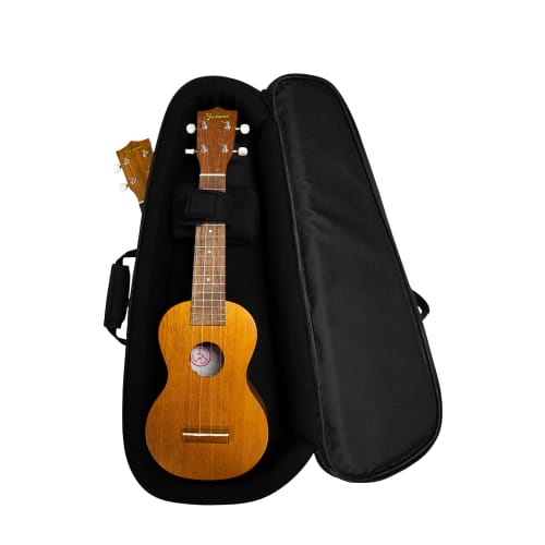 KIWAYA KLC-D-Ten/BK Ukulele Light Case for Tenor Sizes, Holds Two Ukuleles (Durable and Lightweight, with Retractable Shoulder Strap), Black