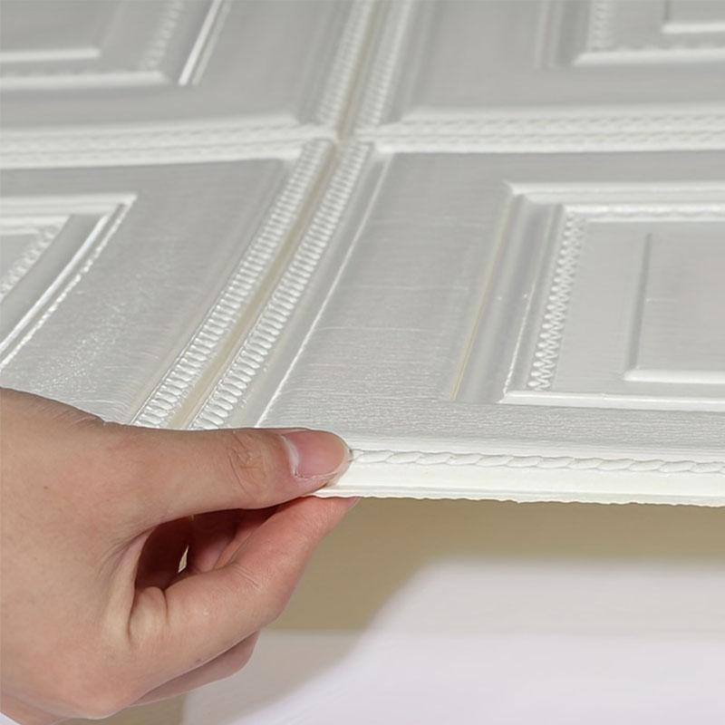 35cm*35cm Waterproof Wall Stickers 3D Sheet Paper Ceiling Wallpaper Sticker Peel and Stick Wallpaper Safe Collision Prevention