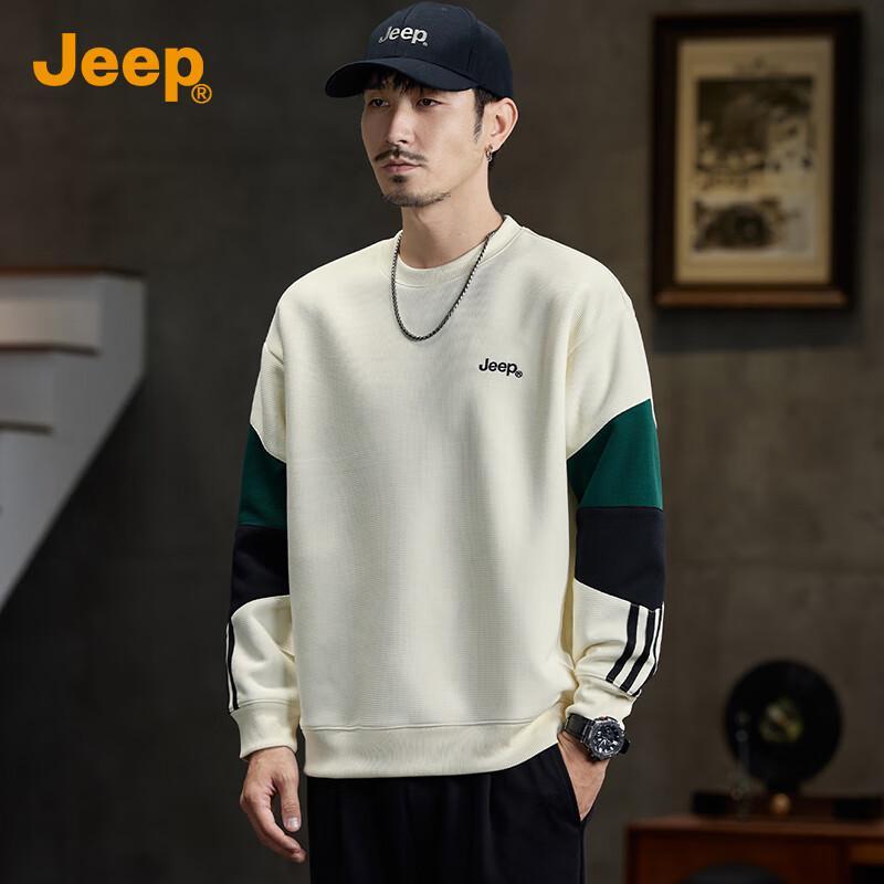 Jeep Men's Round Neck Pullover Sweatshirt