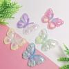 100Pcs Resin Colorful Butterfly Charms Flat Back Resin Cabochons Embellishments for Photo Frames Scrapbooking Hair Clips Decor