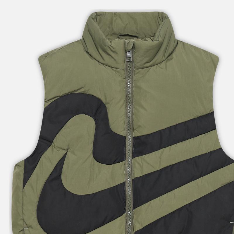 Nike Down Vest Sportswear Swoosh Warm Comfortable Loose Stand Collar Duck Down Kids Kids vest IQ2954-222