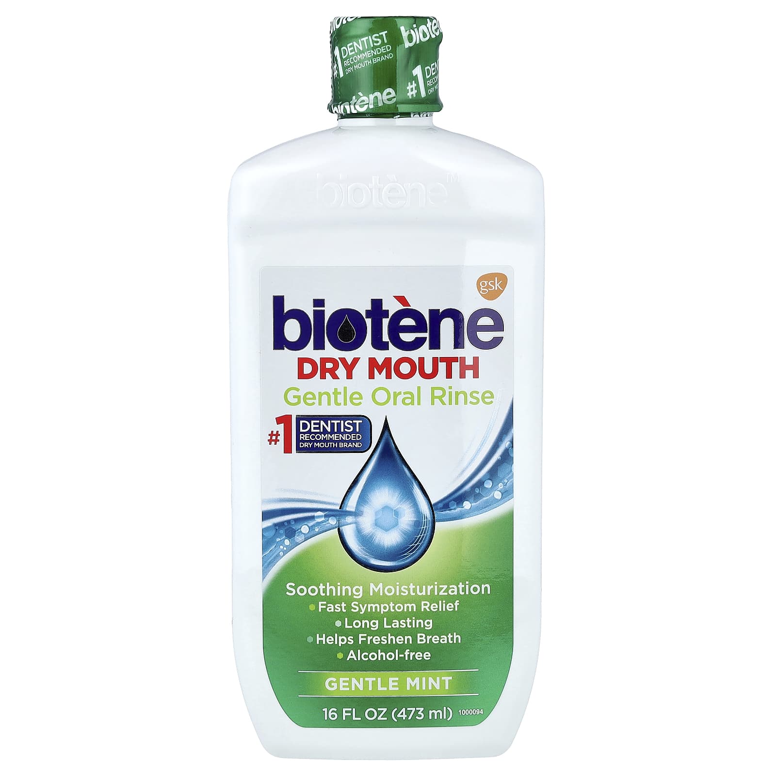

Dry Mouth Gentle Oral Rinse, Alcohol Free, Gentle Mint, 473 Ml (16 Fl Oz)