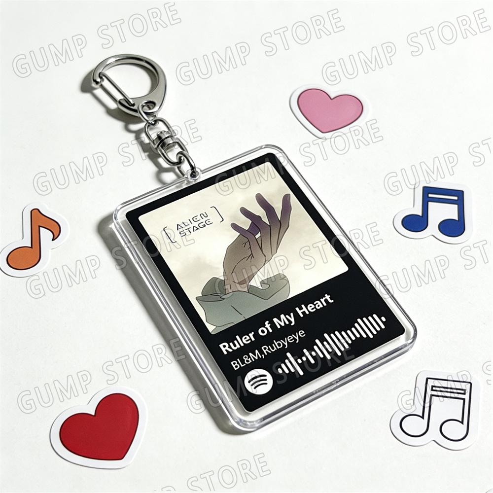 Alien Stage Musik Lieder Schlüsselanhänger für Frauen Zubehör Tasche Herrscher meines Herzens Cure Black Sorrow Schlüsselanhänger Schmuck Fans Freund Geschenke