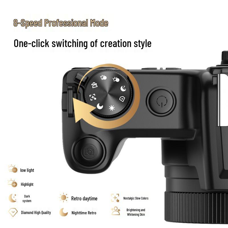 DC101 68MP Mirrorless Camera with Flip Screen and Viewfinder Knob
