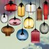 Modern Art Deco Hanging Colorful Glass Pendant Lamp For Restaurant Living Room Kitchen Bar Cafe Hanging Ceiling Light Fixture