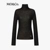 MO&Co. Women's Merino Wool High-Neck Layered Pullover
