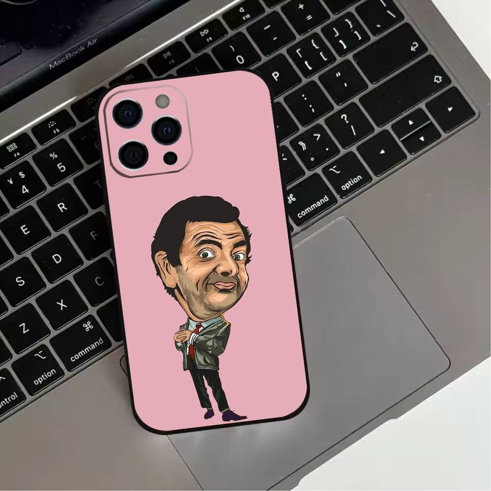 Funny Mr B- BeanS  Phone Case For iPhone 17,16,15,14,13,12,11 Plus,Pro Max,XS,Soft Silicone Black Cover