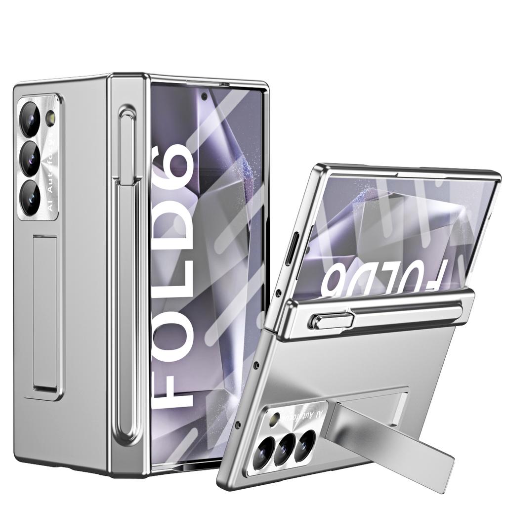 360 Plná ochrana pouzdro s pantem pro Samsung Galaxy Z Fold 6 5 4 3 Fólie z tvrzeného skla Originální s dotykovým perem Skládací kryt Stojan