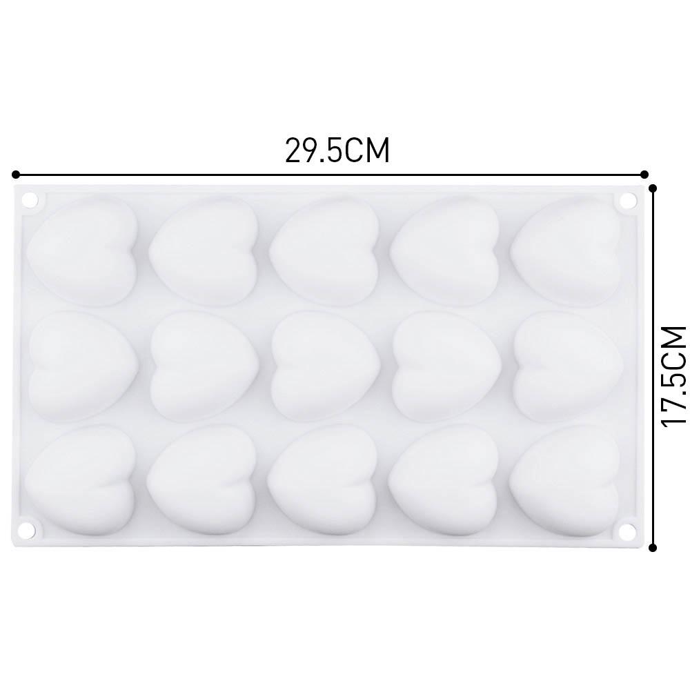 15 Cavity Heart Shaped Silicone Mold Mousse Chocolate Non-Toxic Dessert Molud Cake Decoration Tools