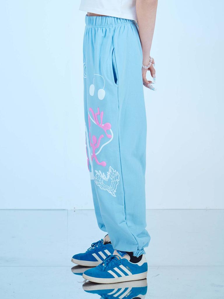 DILETTANTISME Free Drawing Sweat Jogger Pants (Bl)