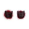 Temperament Versatile Sweet Versatile Girl Plush Butterfly Stud Earrings Female Chic Style Autumn And Winter Light Luxury High-End Earrings
