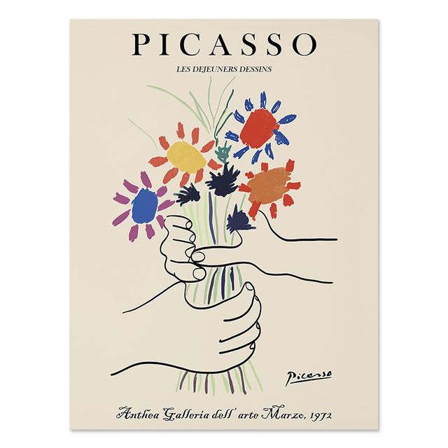 

Ретро Пикассо Матисс настенные художественные постеры и принты абстрактное тело девушки цветок холст картины для гостиной домашний декор 21cm×30cm NoFrame