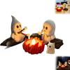Ghost Campfire Gathering Flickering Nightlight 3D Printed Cute Ghost Ornaments Statues Bonfire Party Halloween Desk Decoration