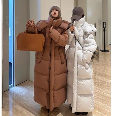 Autumn and Winter Women's Plus Size Loose Mid-Length Comfortable Jacket Solid Colour Warm Hooded Zip Outerwear