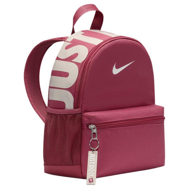 Nike Benassi JDI Recycled Polyester Backpack Mini Kids' Beet & White & Gold Purple & Top White Casual DR6091-634