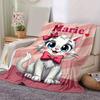 1PC Cute Cartoon Marie Cat Blanket, Super Soft Flannel, Seasonal Home Decorative Throw, for All Season Use, Bed, Couch, Office, Outdoor, for