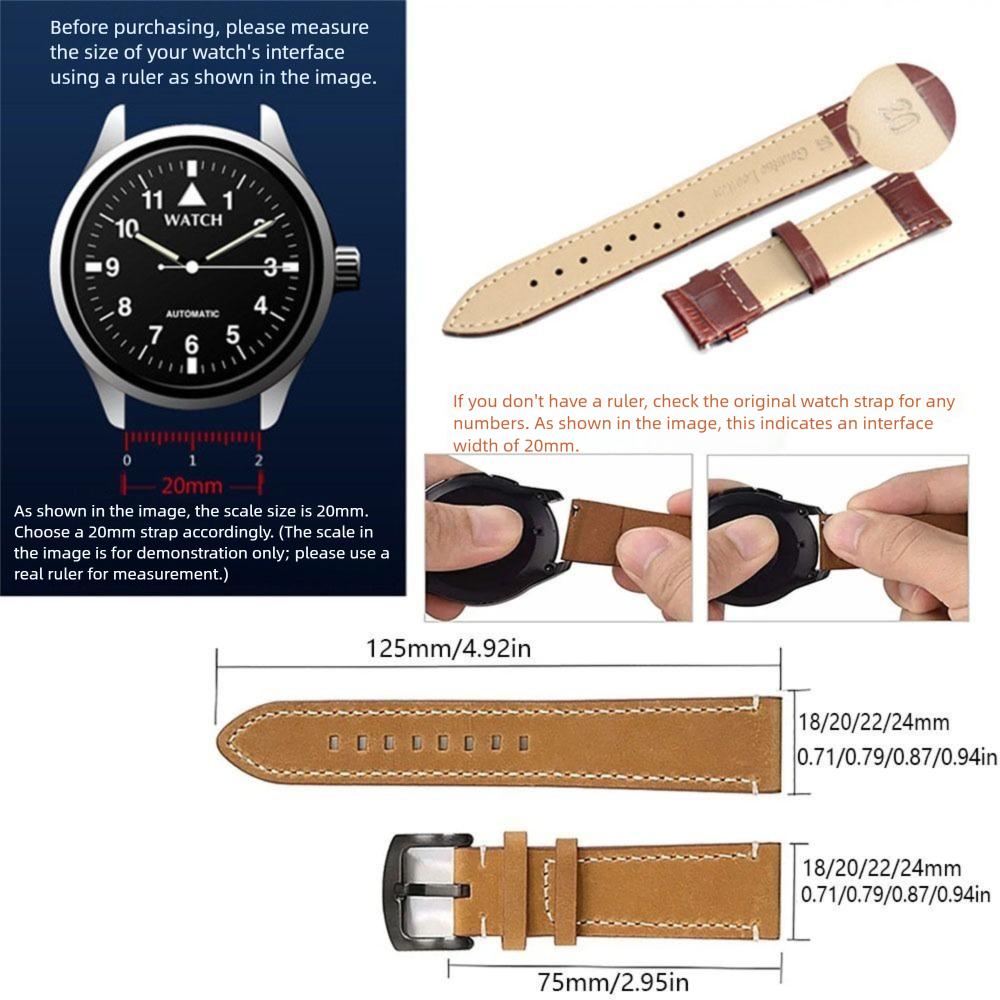 Quick Release Watch Strap Genuine Leather Watchbands Bracelet Wrist Belt  Watch Accessories Belt
