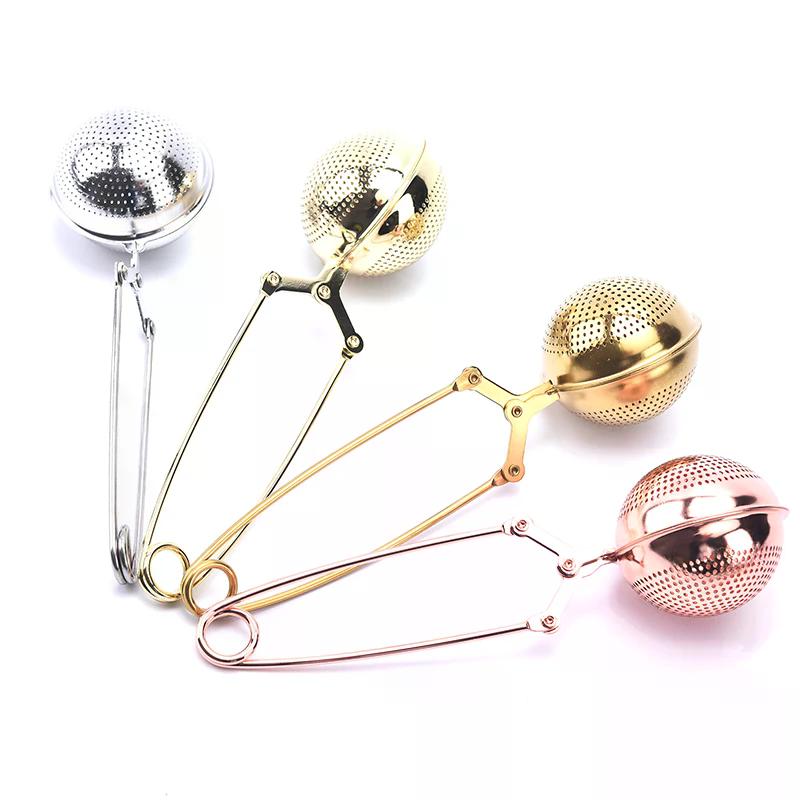 1PC Stainless Steel Tea Infuser Sphere Tea Strainer with Handle Spice Filter Tea Ball for Brewing Loose Leaf Tea
