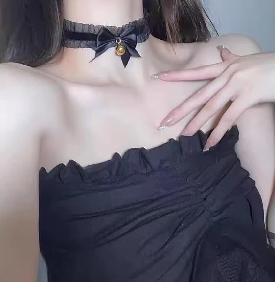 Cosplay Cat Ear Headband Choker Maid Lolita Halloween Comiket Christmas Events Parties Costume Recitals (White)