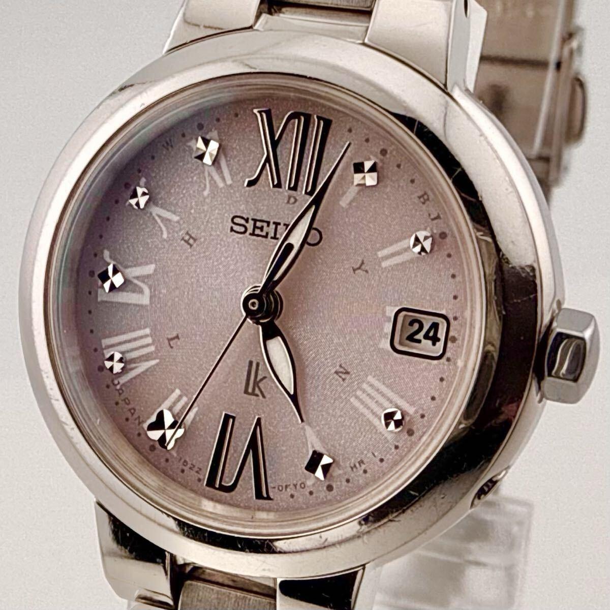 Used SEIKO 1B22-0CN0 Seiko LUKIA Women s Watch Radio Solar Working Product Radio Reception Confirmed [M434]
