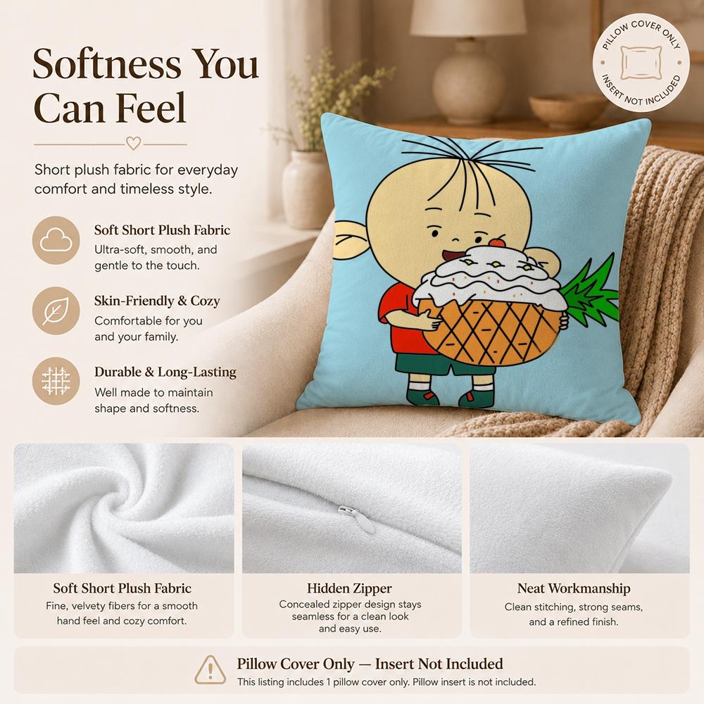 Cartoon B-Big Ear TutuS Cushion Cover Double-Sided Printed Pillow Cover Hypoallergenic Dust-Mite Proof