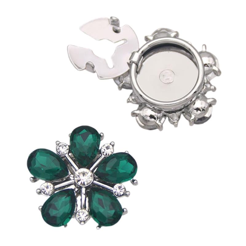Sparkling Glass Crystal Alloy Cufflinks For Dress Shirts Elegant Formal Accessories With Sturdy Design