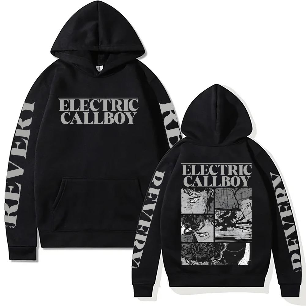 Electric Callboy Revery Paint Hoodie Men's Women's Long Sleeve with Hooded Sweatshirt Vintage Pattern Aesthetic Clothes Pullover