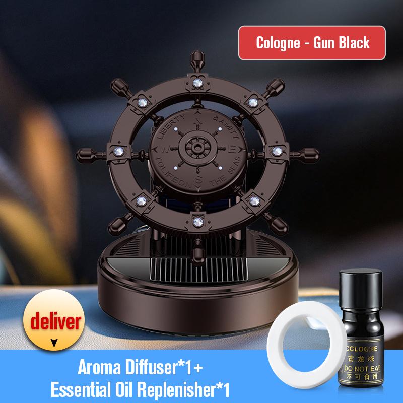 Car Solar Automatic Rotating Air Freshener Diffuser Car Interiors Dashboard Perfume Decoration To Remove Odor Auto Accessories