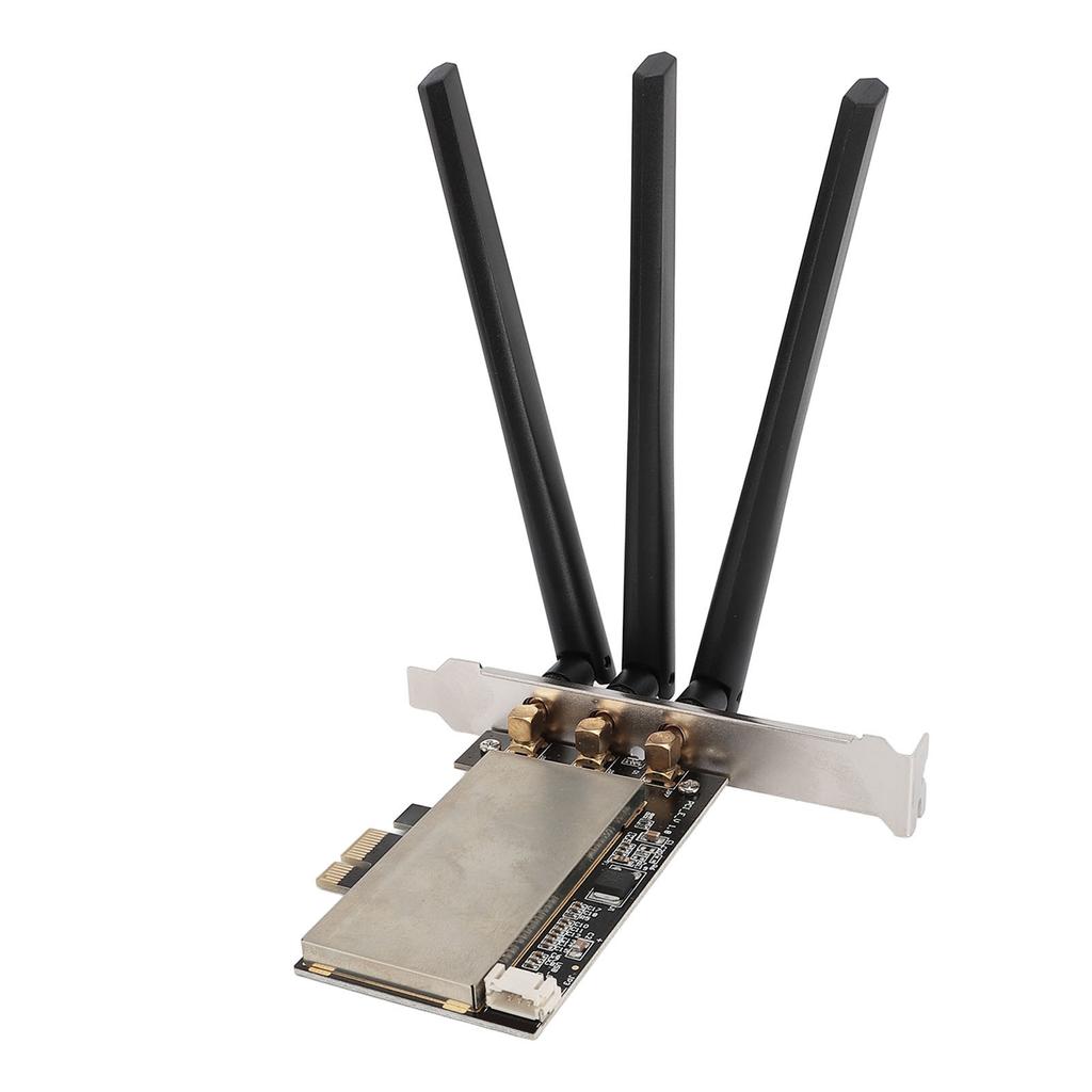 BCM43570 PCIEx1 Síťový adaptér s 3 anténami 2.4GHz 5GHz 1200Mbps Bluetooth 4.1 pro Win 10