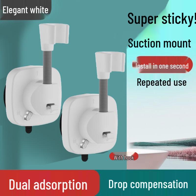 Universal No-Drill Suction Cup Shower Head Holder