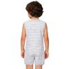 Mono Adaptativo Unisex para Niños con Necesidades Especiales Sin Mangas Cremallera Trasera Invisible Botón a Presión Tira de la Entrepierna Rayado para Vestir Fácilmente