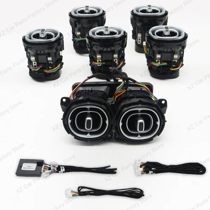 Hot Interior Mouldings 64 Colors Air Vent Ambient Light for Mercedes-Benz C-Class W206 2022 X254 Car RGB Turbine Air Conditionin