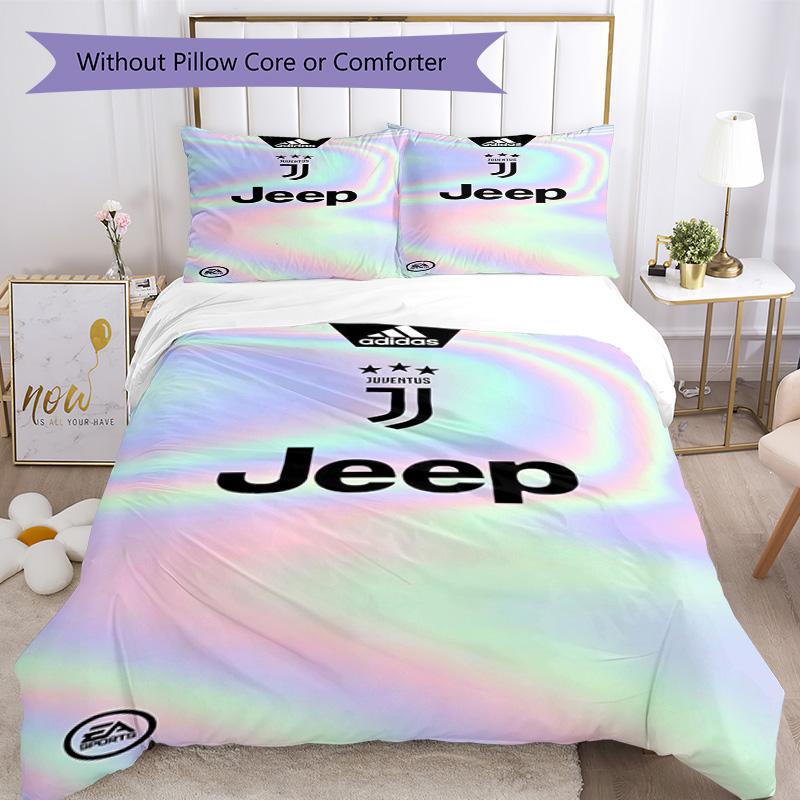 Set Biancheria da Letto Juventus Copripiumino Traspirante con Federe Decorazione per la Casa Regalo di Compleanno