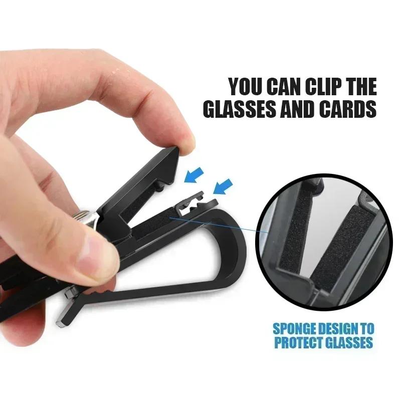 VVKQ9 ABS Glasses Clip Car Sun Visor Card Ticket Clamp Fastener For Mercedes Benz AMG GLE GLS CLS GLC CLA GLA GLK ML C197 R231 W167
